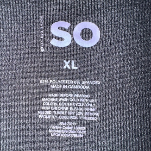 SO Black Long Sleeve Dress w cinch tie front stretchy and comfy size XL NWOT - Picture 3 of 5